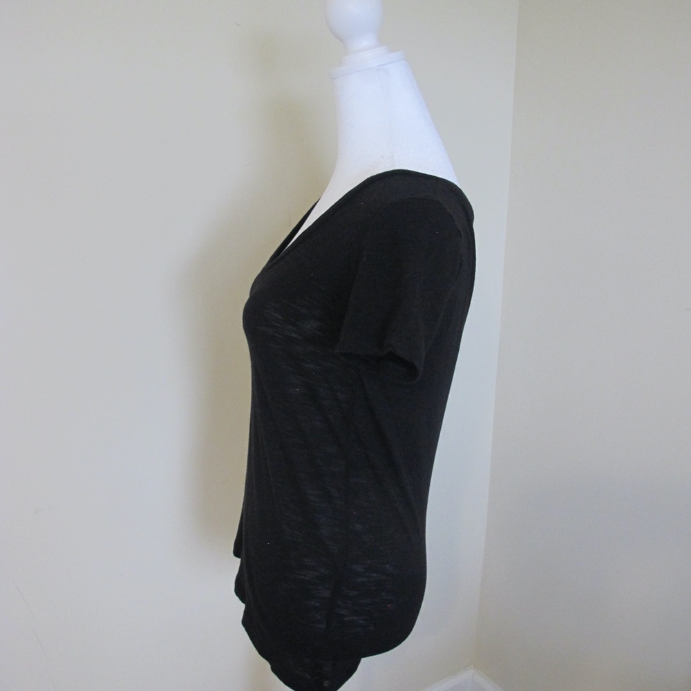 Women's Express staple Short Sleeve Black Shirt Top Size XS EUC - Picture 3 of 7